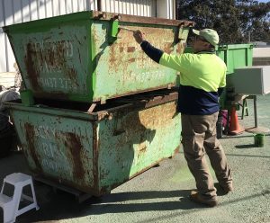 Rydall regularly repaints our skip bins