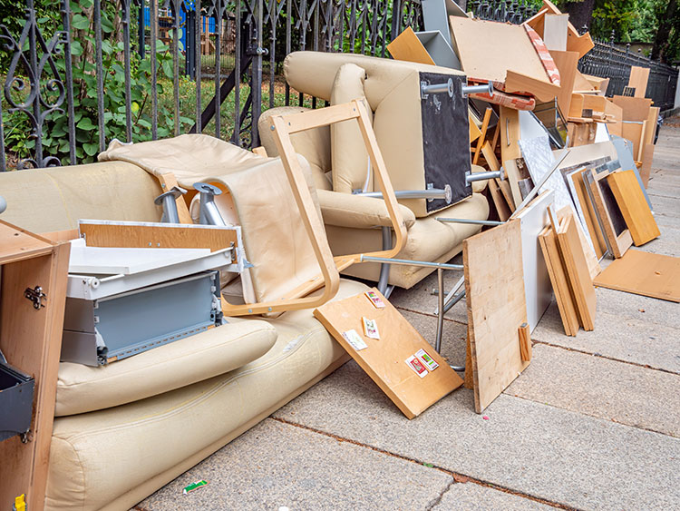 furniture removed from house