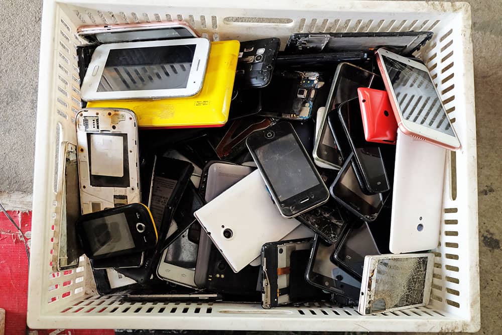 old phones and tablet ewaste