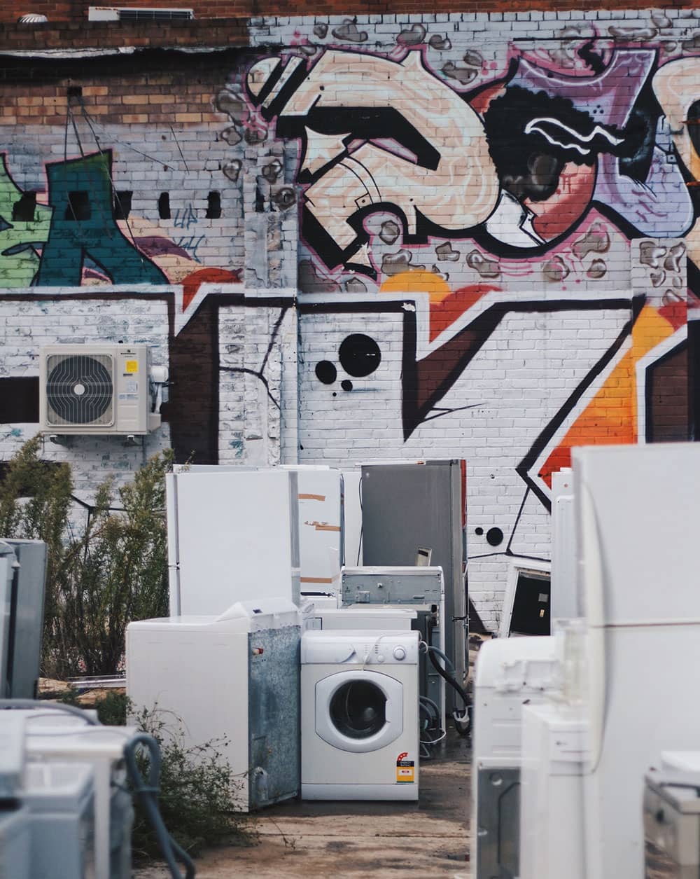 white goods wasting for recycling