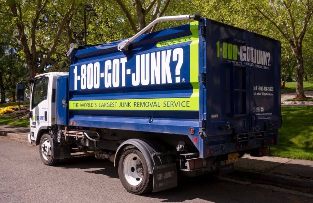 Rubbish removal service truck.