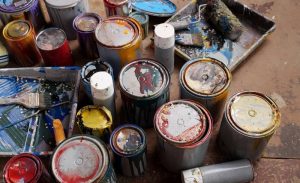 Paint can be toxic and dangerous to the environment if it’s not disposed of properly.